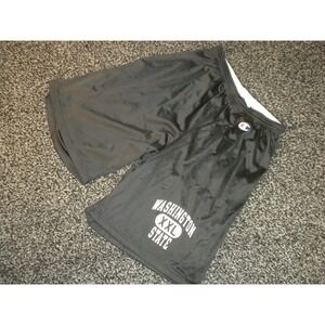 Vintage Champion Shorts L Black WSU Cougars Basketball‎ Shiny Dazzle USA Nylon